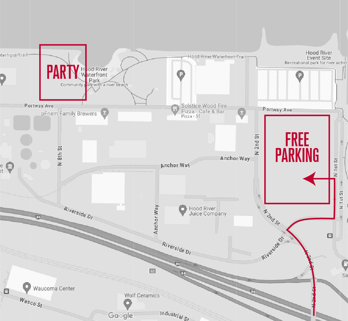 Free Parking for the Anniversary Party in Lot 1